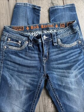 Rock Revival Women's Etty Blue Denim Jeans skinny 29